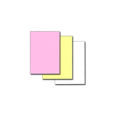 Självkop. 3-part rosa/gul/vit A4 80gr